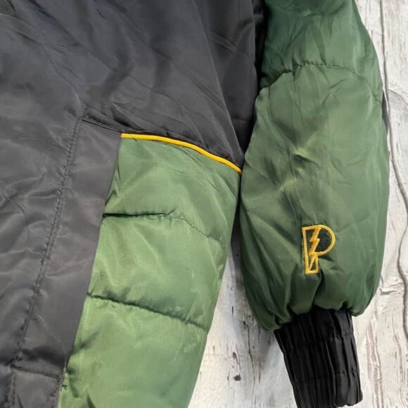 Vintage Green Bay Packers Pro Player 1990s Zip Up Puffy NFL Football Jacket - Picture 5 of 9